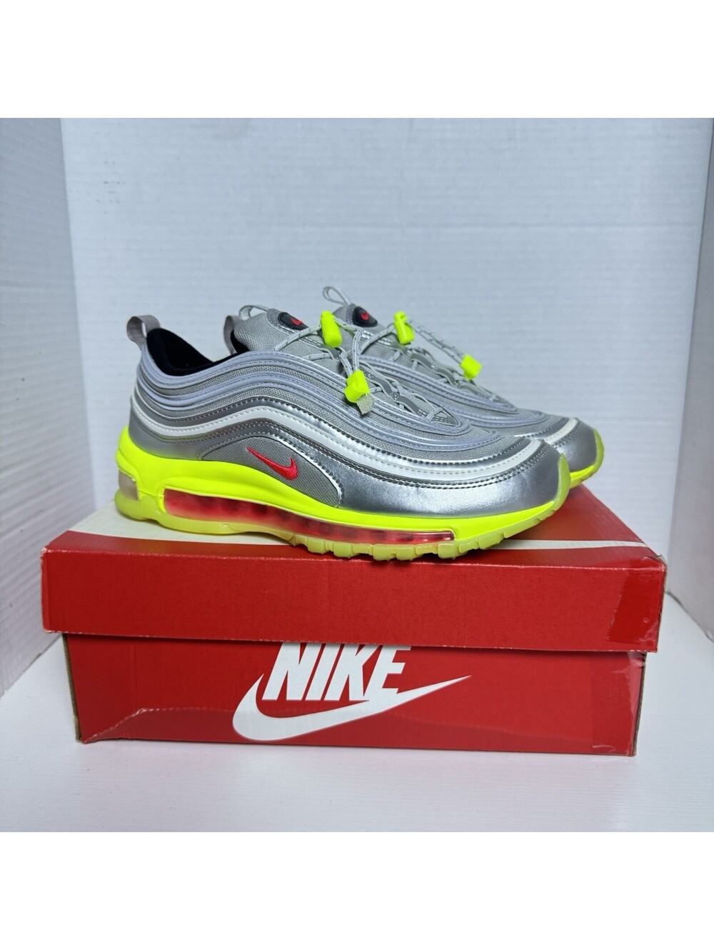 Nike Air Max 97 RFT GS Metallic Silver  Size 5y women's size 6.5 With Box